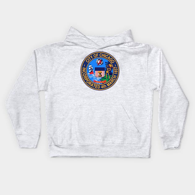 Chicago Seal Decal Kids Hoodie by zsonn